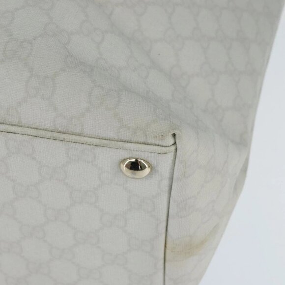 GUCCI GG Supreme Sherry Line Tote Bag PVC Leather Red White Navy Auth bs30498 - Picture 2 of 15